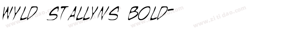 Wyld Stallyns Bold字体转换